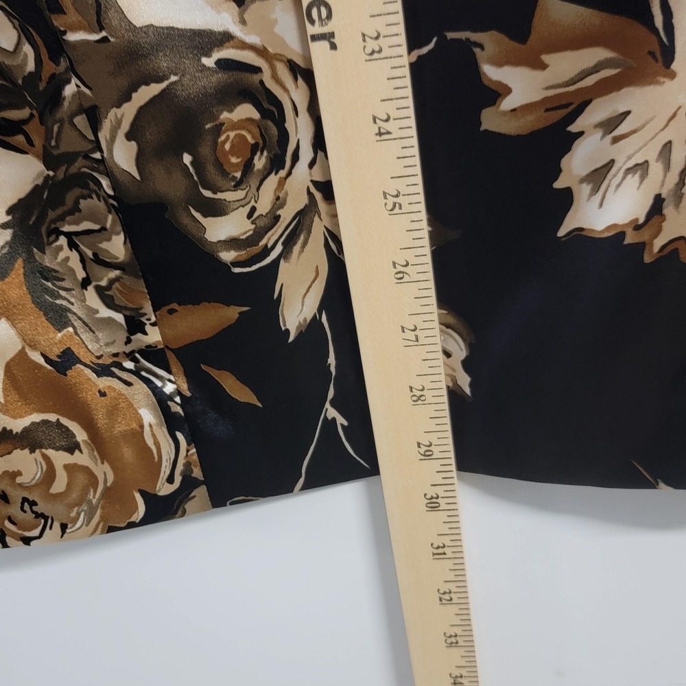 Adrianna Papell Black and Gold Floral Prom Dress - Picture 9 of 12